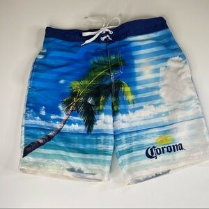 Corona Beach Scene Mens Swim Trunks Medium